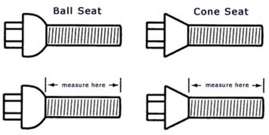 Boulons de roue allongés 35MM – M12x1.25 / M12x1.25 – Chrome – 20x