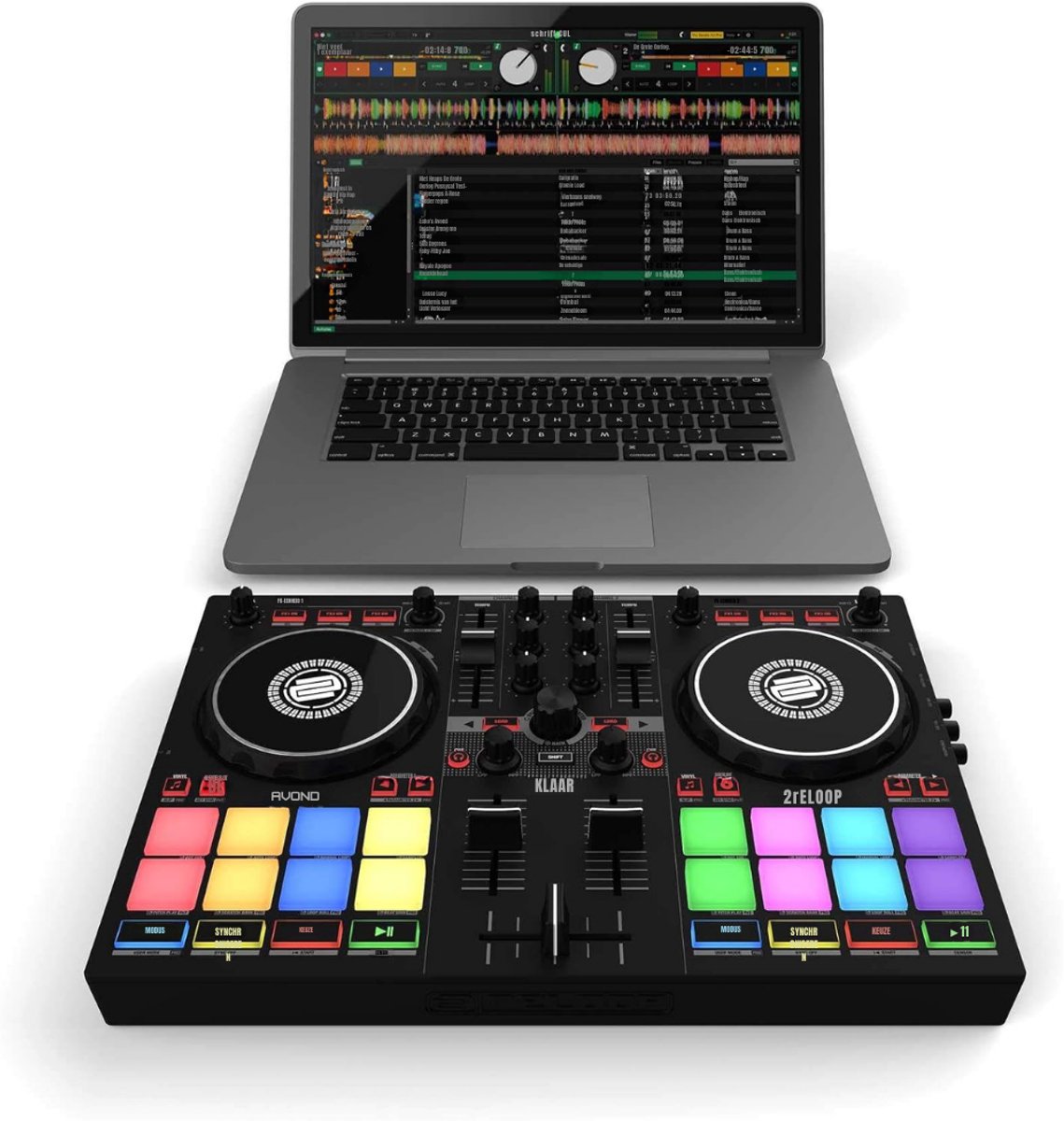 SCH® DJ Controller - DJ - Controller - Zwart - 26cm x 8cm x 8cm