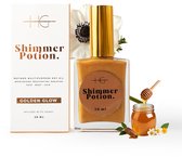 HG Aesthetics Shimmer Droge Olie met Honing - Hydraterende, Glinsterende & Bronzende Lichaamsolie - Shimmer Olie voor Gezicht & Lichaam - Perfect Kerstcadeau voor Haar - Gouden Gloed (50 ml) - cadeautje vrouw