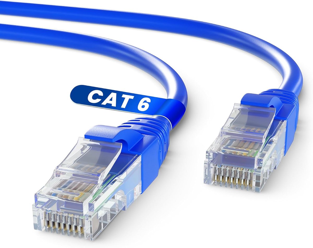 Cat6 Ethernet Kabel 15m - Hoge Snelheid LAN Netwerk Kabel met RJ45 Connector
