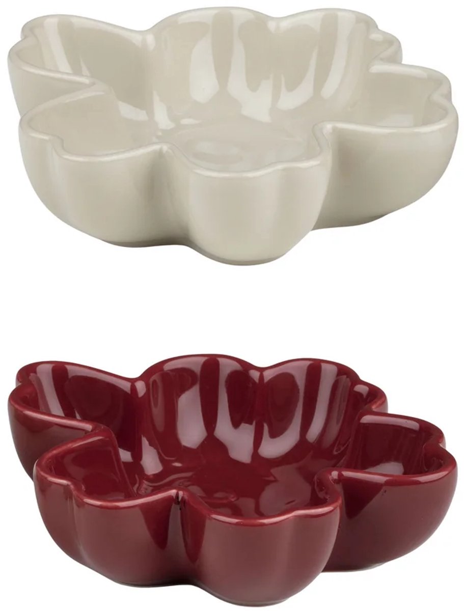 Marimekko Unikko set van 2 bowl 11cm bordeaux / wit