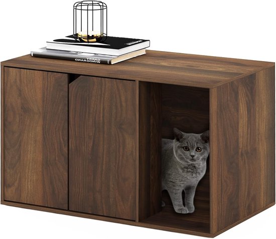 Furinno Recinto para caja de arena, Columbia Walnut, 45 (D) x 74.4 (W Furinno Recinto para caja de arena, Columbia Walnut, 45 (D) x 74.4 (W