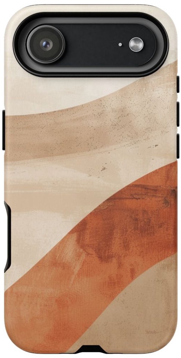 Abstracte Warme Terracotta-Lijnen – Telefoonhoesje Geschikt voor iPhone 17 Air