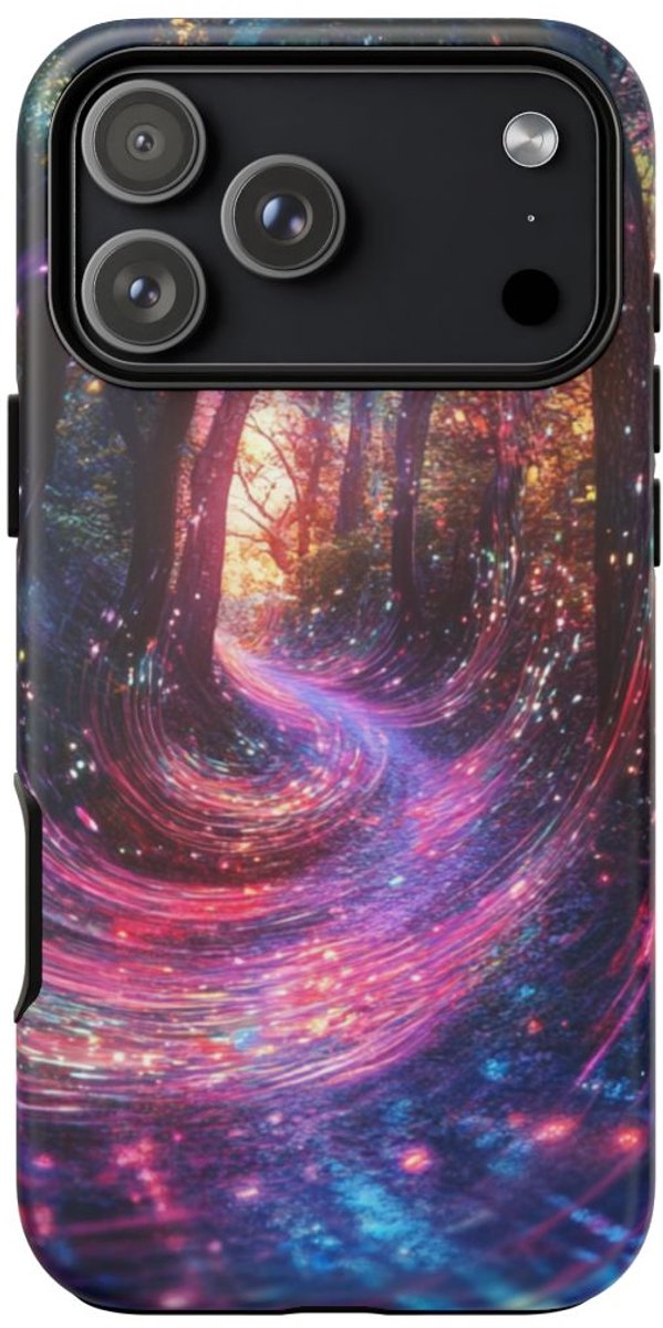 Magisch Bospad met Energiegolven – Telefoonhoesje Geschikt voor iPhone 17 Pro Max