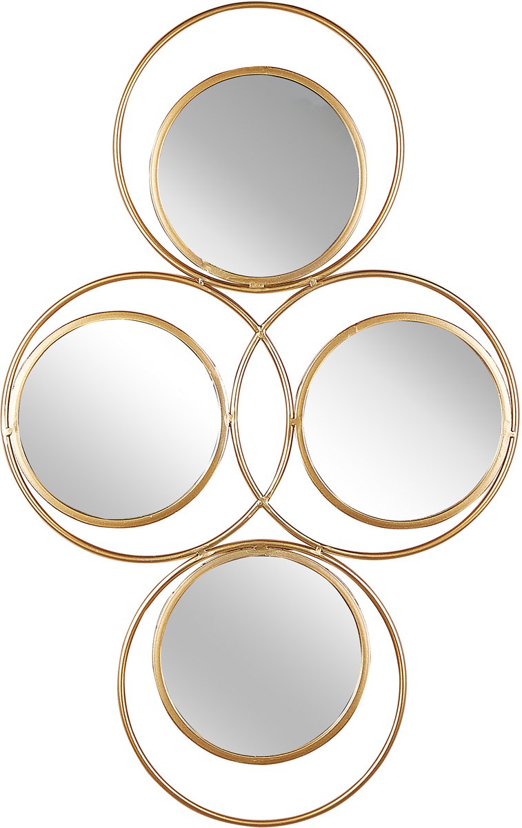 Beliani LESCAR - Wandspiegel - Goud - IJzer