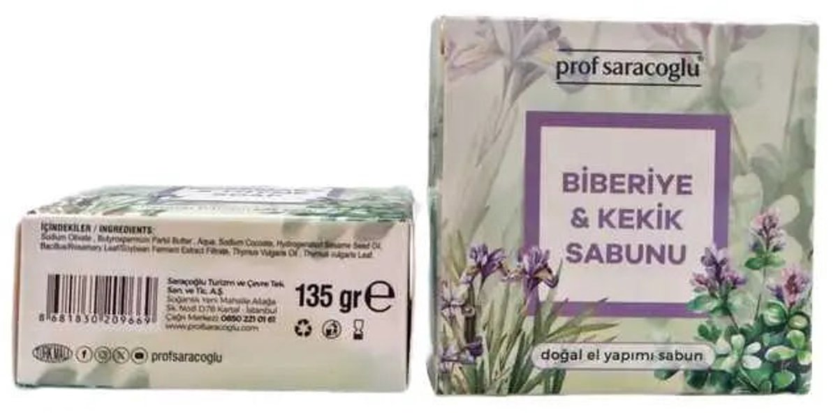 Prof Saracoglu Handgemaakte Rozemarijn & Tijm Zeep