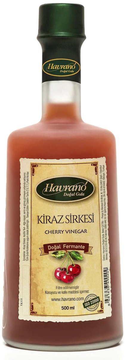 Havrano Kersen Azijn - natuurlijk gefermenteerd - voor dressings en marinades