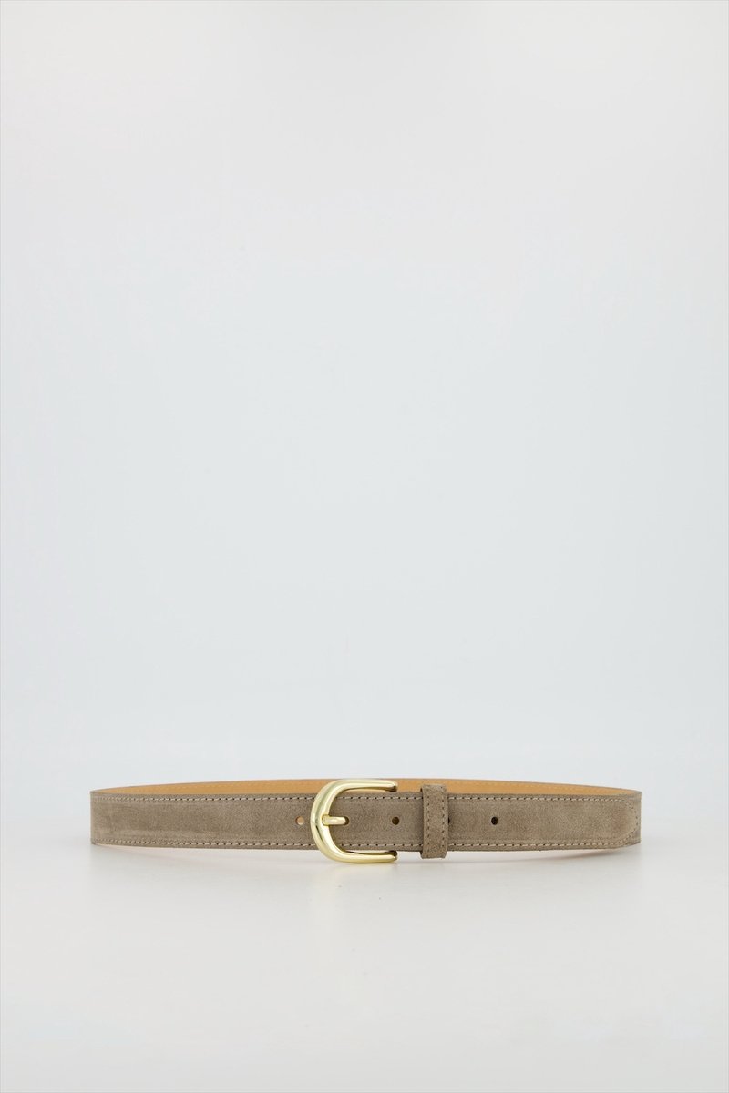 Teatro - Suus - Riem - Dames - Suede - Leer - Taupe - Gouden detail - 95 cm