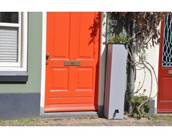 De StadsTon Biodivers - Regenton - Klimaatadaptatie - Regenwater opvangen - Plantenbak - Recycled - Circulair - Grijs - 125 L