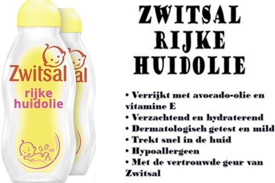 Zwitsal Rijke Huidolie  avocado - 2 x 200 ml - Voordeelverpakking