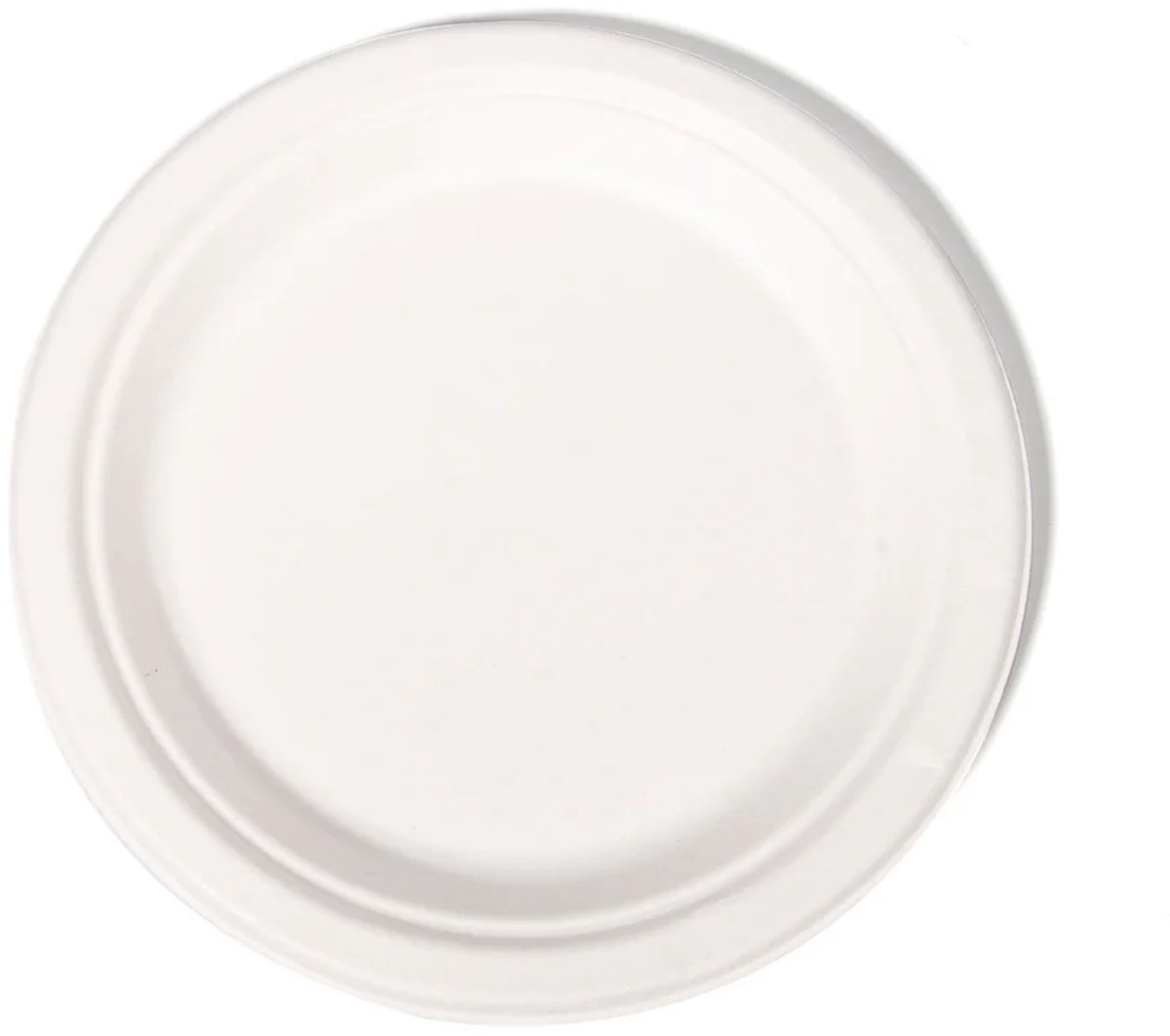 100x Bord Ø23 cm suikerriet BIO bagasse Plasticvrij 9 inch