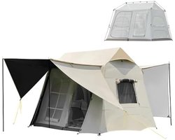 Tent - 2-Laags Verduisteringstent voor Camping met Projectiewand - Luxe Waterdichte Familietent voor 3-4 Personen met Aluminium Frame en Snelopbouwsysteem - 230x260x190 cm