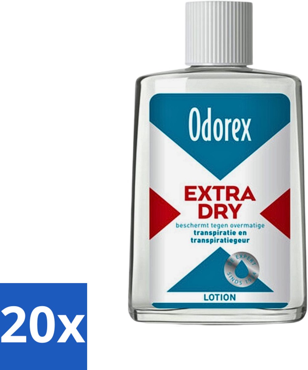 20 x Odorex Extra Dry Lotion 50 ml - Extra Dry - Overmatig Zweten - Zweetgeur - Deodorant - Zweetvermindering