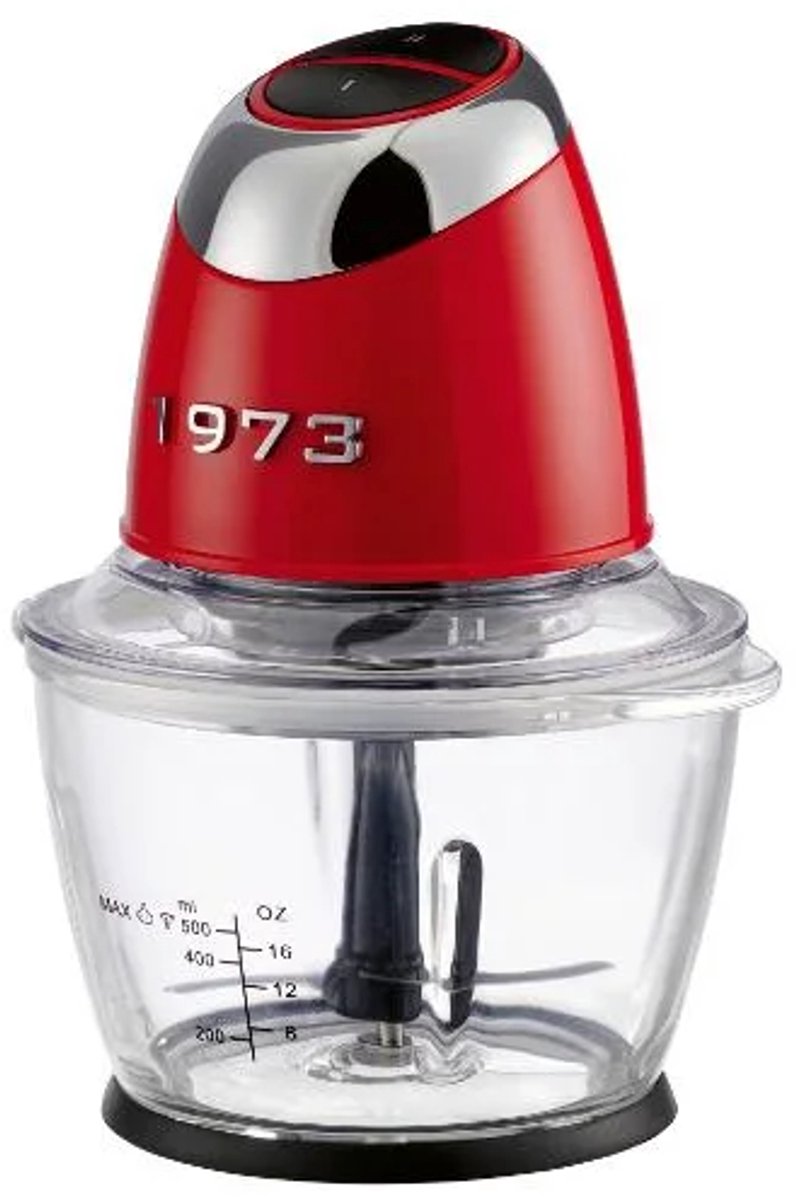 SILVERCREST® Multihakker - Elektrische hakmolen - Inhoud: 1,2 L - Vermogen: 500 W - Bruikbare inhoud: max. 0,5 l - Met 2 snelheidsstanden - Voor het hakken van groenten, kruiden, uien, noten etc. - Ook geschikt voor het vermalen van ijs - Rood