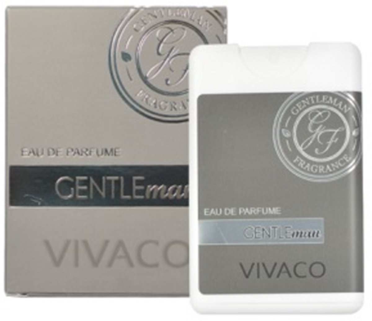 Vivaco Gentleman Luxe Eau de Parfum voor mannen – Silver Edition - Perfect voor onderweg of in je sporttas
