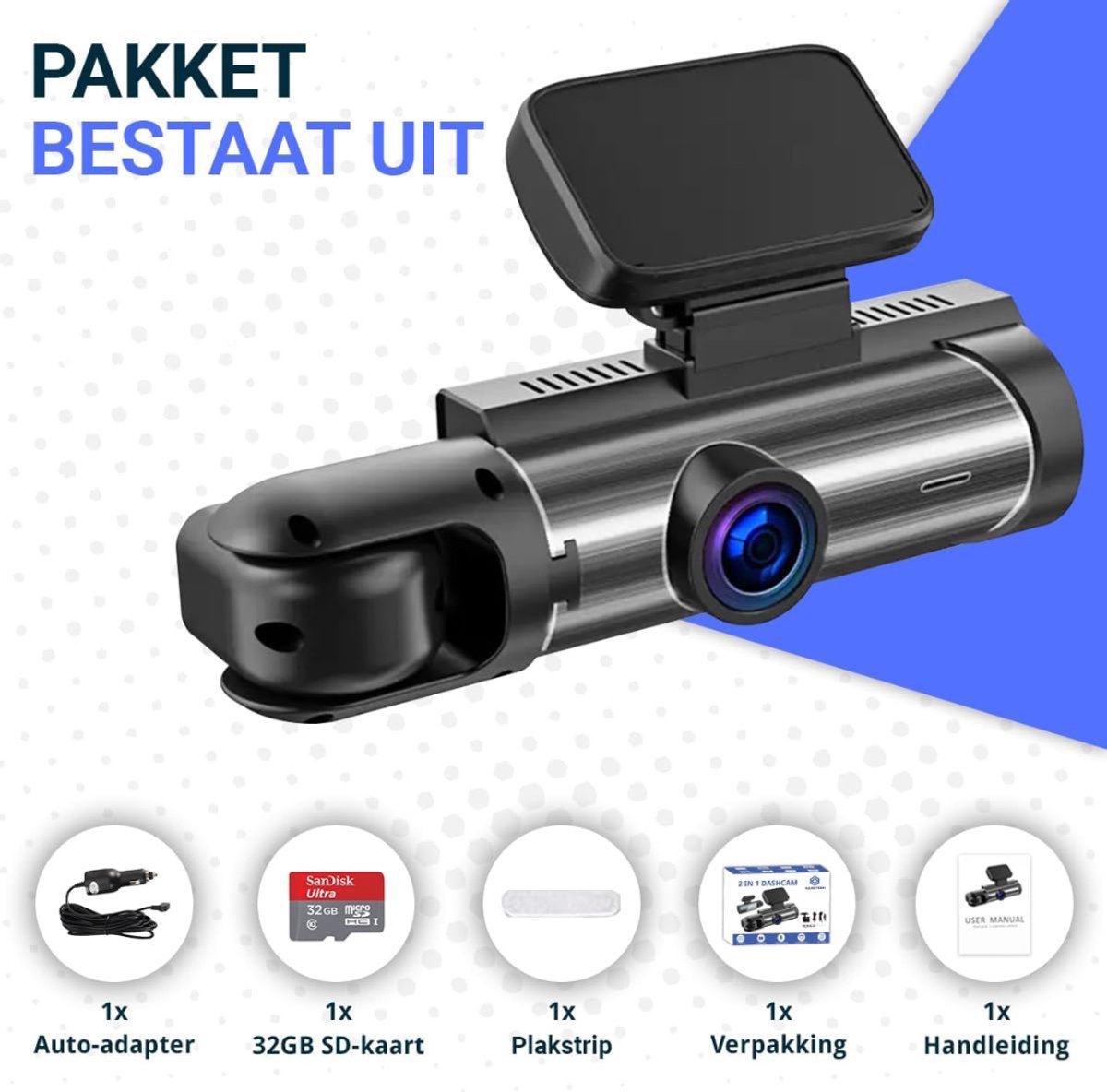 Dashcam voor Auto - Dual - Camerabewaking - Full HD - Zwart – foto 2