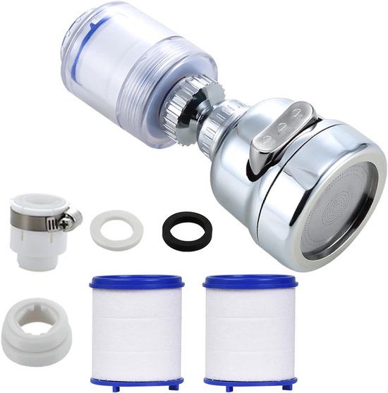 iSpring Kraan Water Filter DF2-CL voor keuken, badkamer of RV gootsteen, 500 liter lange levensduur, duidelijk met beluchter