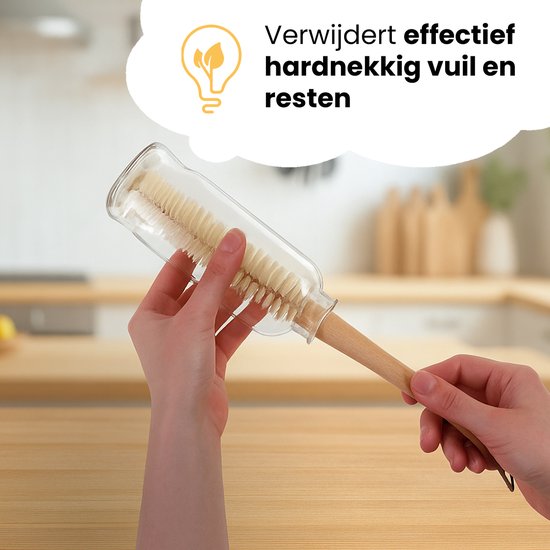 Ecologische flessen borstel - Flessenborstel eco- Flessenreiniger- Flessenrager-Handig in gebruik en anti bacterieel van Ecodis — afbeelding 5