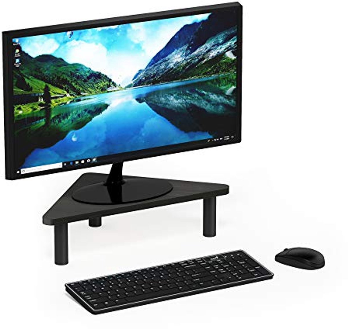 Monitor Stand Hout Espresso/Zwart - Perfect voor Thuis of Kantoor