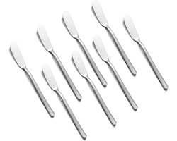 Roestvrijstalen Smeermessen Set - 8-delige Professionele Smeermessen - Voor Kaas, Jam en Roomkaas - Ideaal voor Gourmet en Feestjes