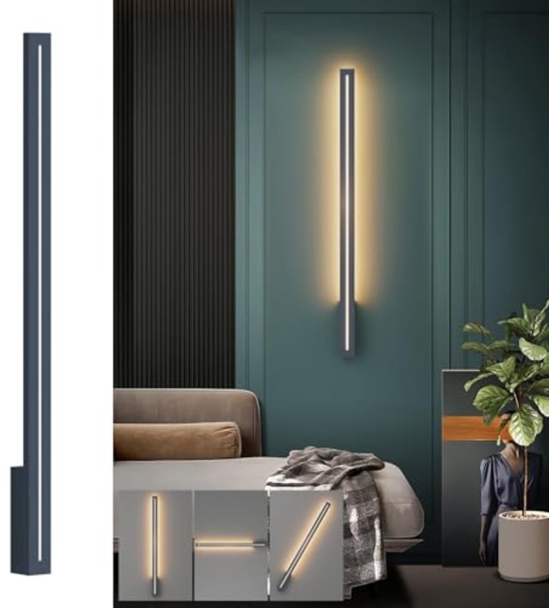 Wandlamp voor Buiten - 24 W Waterdicht IP54, Lange Buitenwandverlichting voor Tuinen en Te