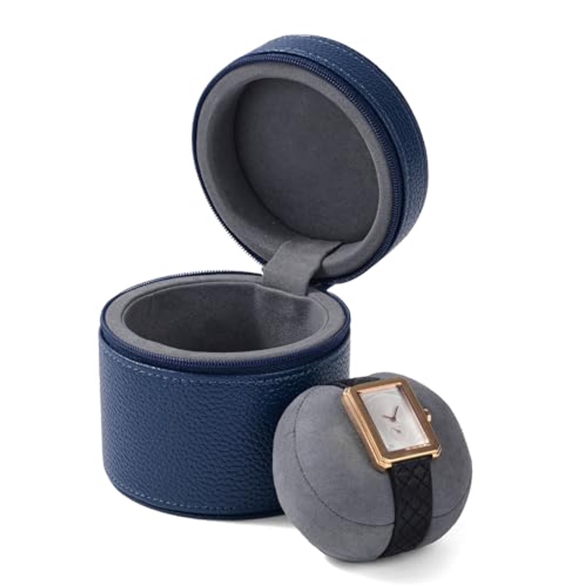 Draagbare Horlogekast van PU-leer voor Heren - Reisdoos, Organizer, en Vitrine in Blauw
