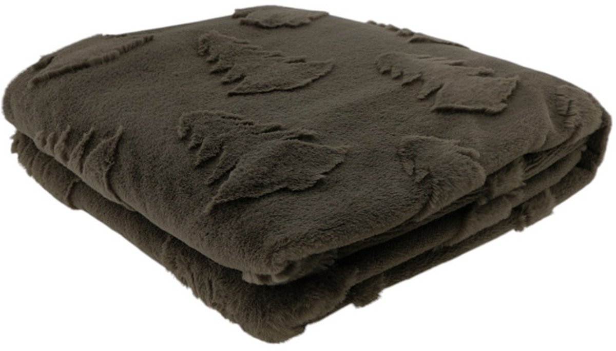 Home Society - Plaid Tree - Taupe - 130 x 170 cm