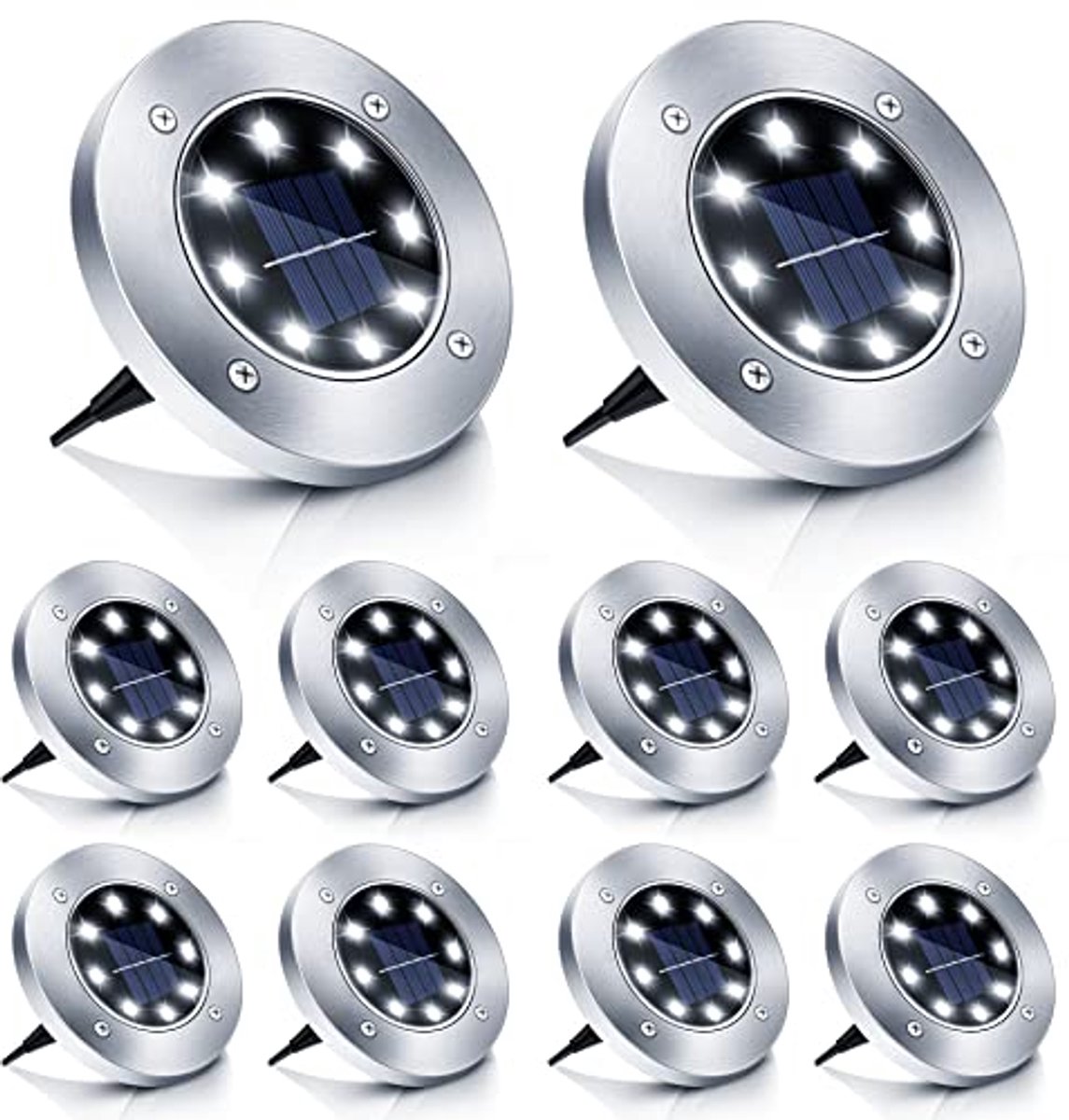 10 LED Zonnestraatlantaarn Tuinlampen - Waterdicht en Energiebesparend