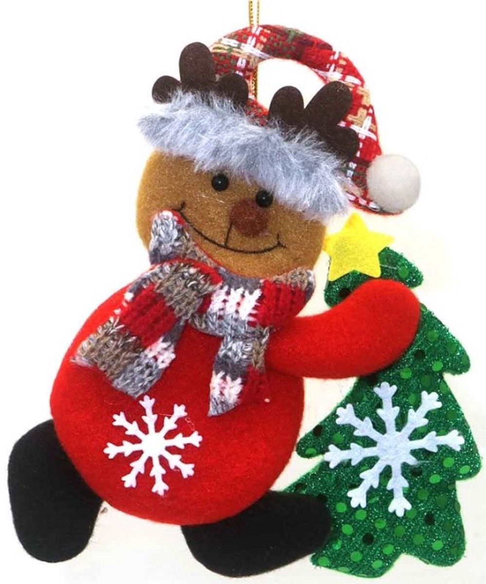 Een aantrekkelijke en feestelijke kersthanger (17cm hoog) die een kerstboom vast houdt. Sfeervol om tijdens de feestdagen zoals kerst en sinterklaas op te hangen in de kerstboom of andere plekken in huis. Leuk om voor uzelf te kopen of als cadeau.