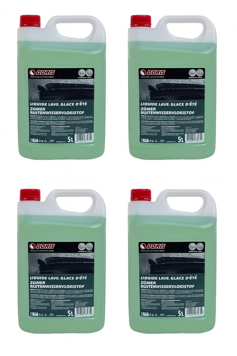 Doris Zomer ruitenwisservloeistof - 4x5l - parfumeerd - verwijdert vuil - BI071301