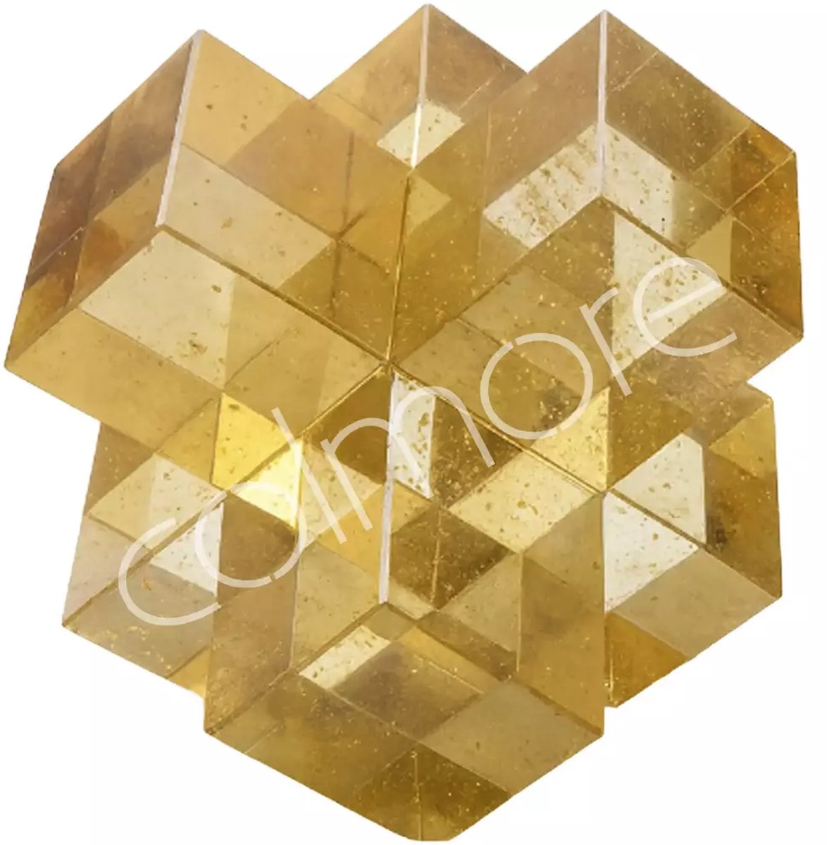 Colmore by Diga decoratief kruis meerkleurig kristalglas 12x12x12cm