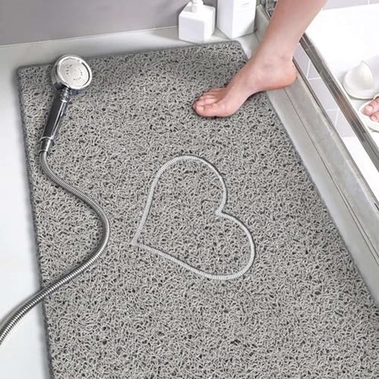 90 cm ronde douchemat loofah badmat voor binnen douche, antibacteriële badmat met afvoer, huisdieren badmat hoek sneldrogend antislip badkamertapijten
