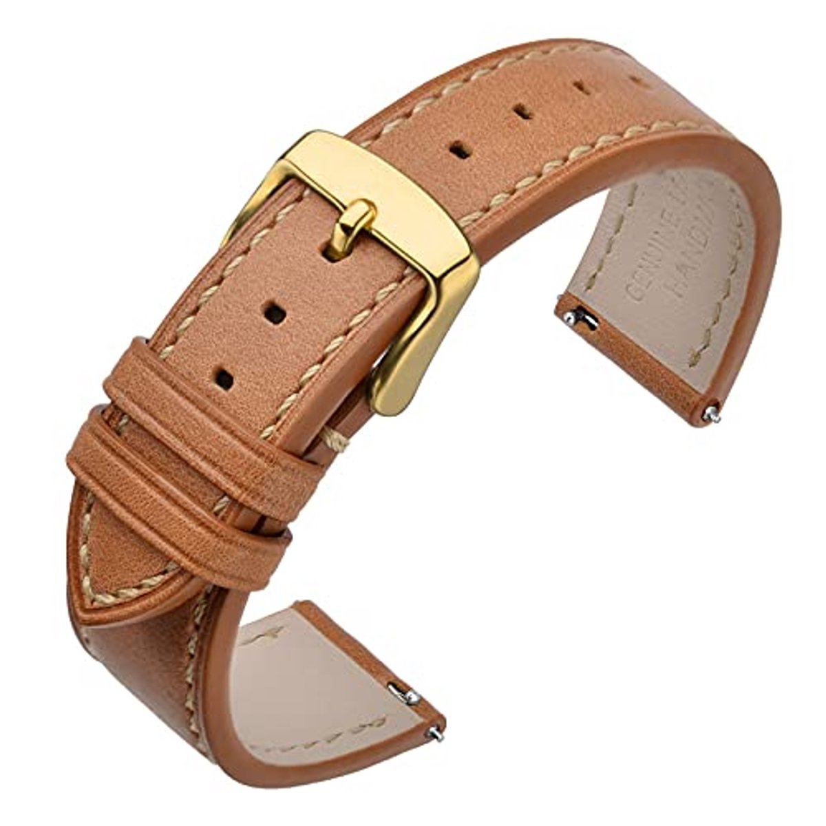 Horlogebandje met Snelsluiting - Leren Armband voor 17mm, 18mm, 19mm, 20mm, 21mm, 22mm