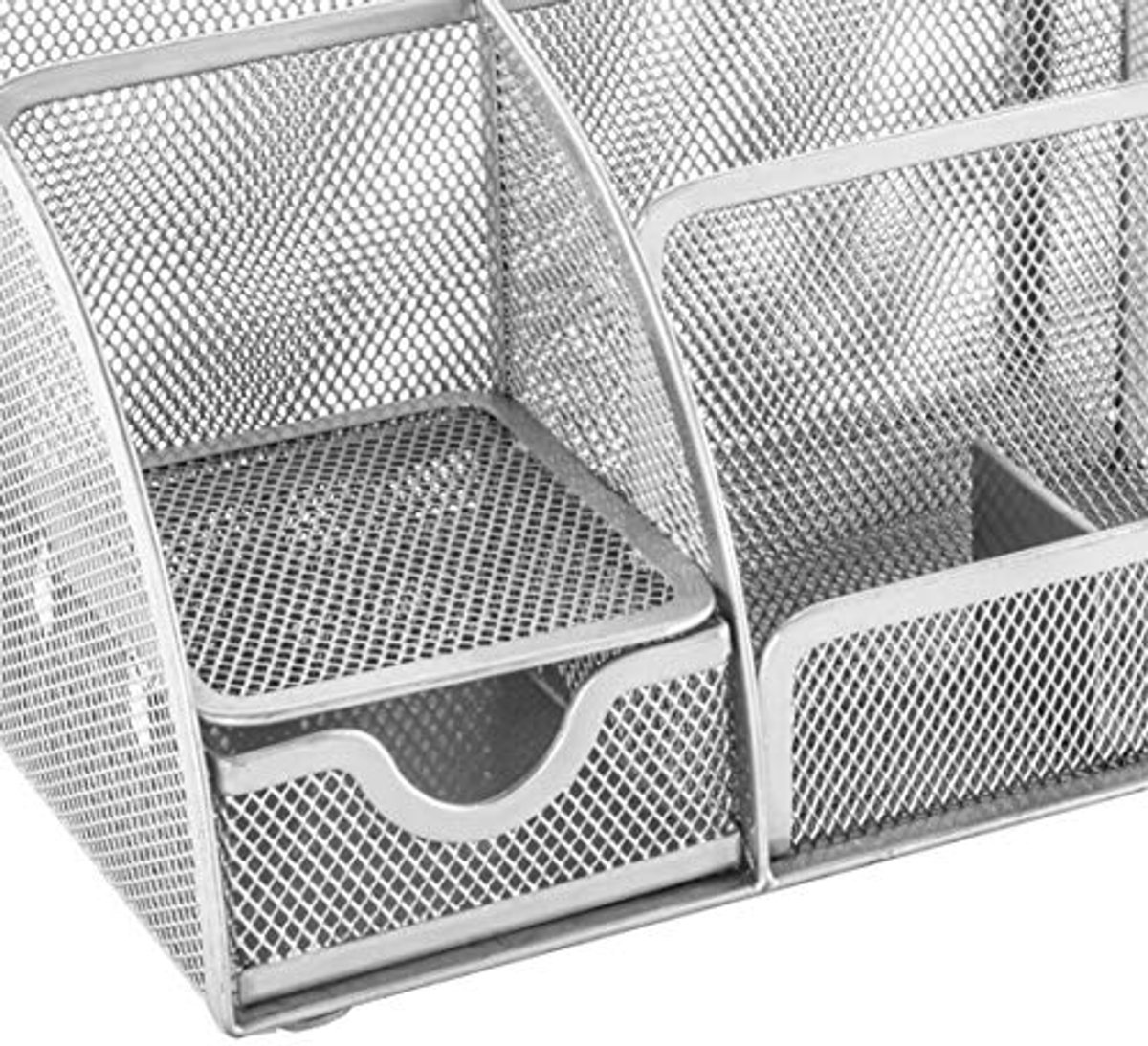 Wiremesh bureauorganizer - Zilver - Stijlvolle en duurzame opslagoplossing voor kantoor en thuis