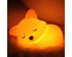 Vitdipy - LED Fox Nachtlampje - Kinderkamer & Slaapkamer - Stopcontact met Touch Functie - Dimbaar Nachtlampjes Voor Kinderen, Baby & Volwassenen