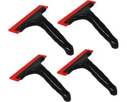 mengger Douchewisser, 4 stuks, voor douche, raamtrekker, smal, kleine ruitenwissers, douchecabinetrekker voor spiegel, badkamer, raam, vloer, glas