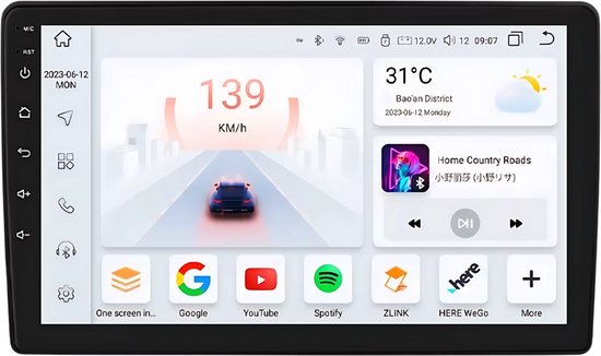 Hikity 2 64G Android Autoradio Carplay pour Citroen Berlingo B9 2008-2017/Peugeot Partner 2008-2019, Écran Tactile de 9 Pouces Poste Radio Voiture avec Android Auto BT GPS EQ FM/RDS Caméra de Recul