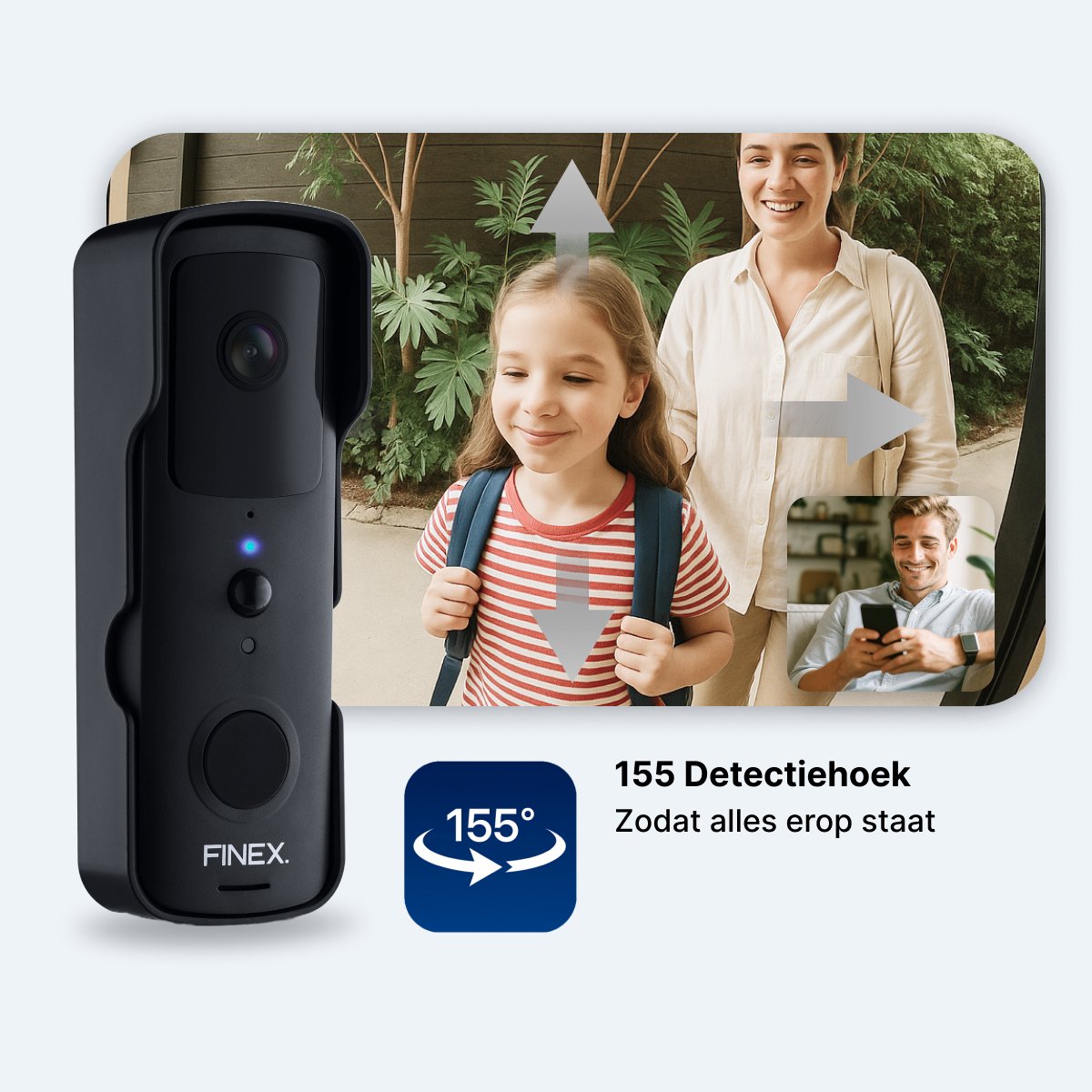 Finex Video Deurbel - Inclusief binnenbel, SD kaart (32GB) & - afbeelding 2
