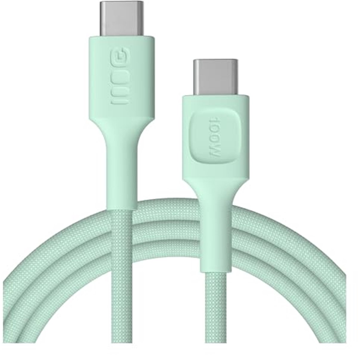Extra Lange USB-C Oplaadkabel 200 cm – 100 W Power Delivery, Gevlochten Nylon, 480 Mbps Gegevensoverdracht voor Kantoor en Thuis