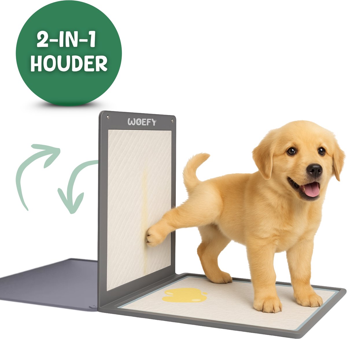 Woefy - Luxe Hondentoilet - Puppy Trainingpads Houder - Reutjes - Teefjes - Zindelijkheidstraining - Staand Plassen