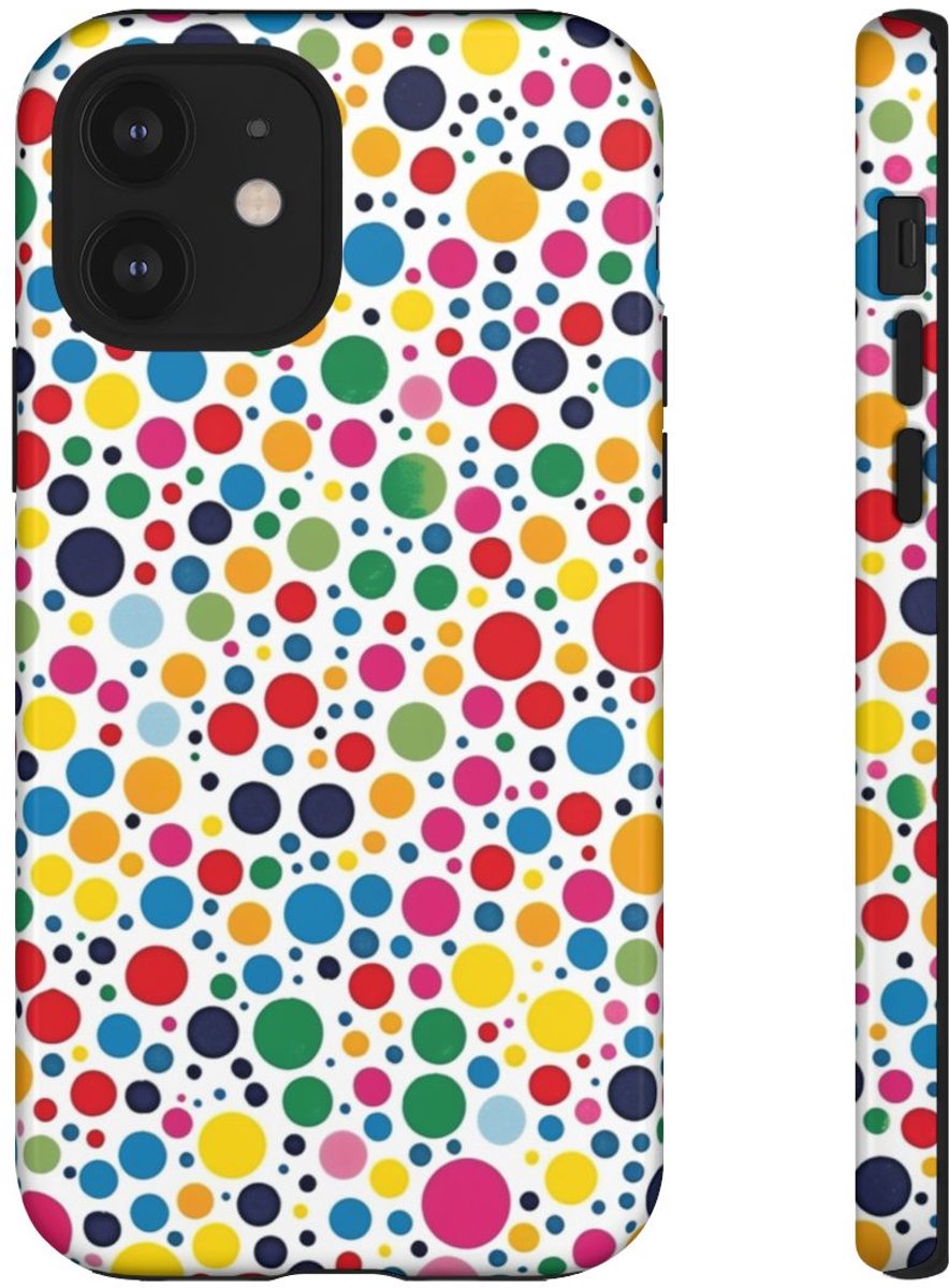 Vrolijk Stippenpatroon in Kleurrijk Design – Telefoonhoesje Geschikt voor iPhone 12