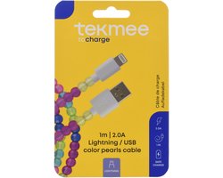 TEKMEE Oplaader Kabel iPhone - USB Kabel naar Lightning – 1M – Color