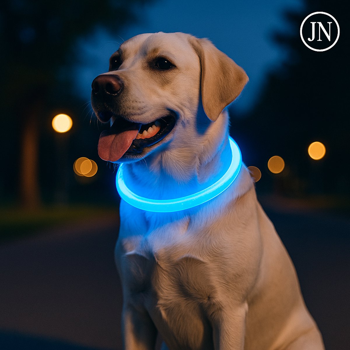 LED Halsband Hond – USB Oplaadbaar – 70 cm – Blauw – Lichtgevend – Veilig in het Donker – Verstelbaar