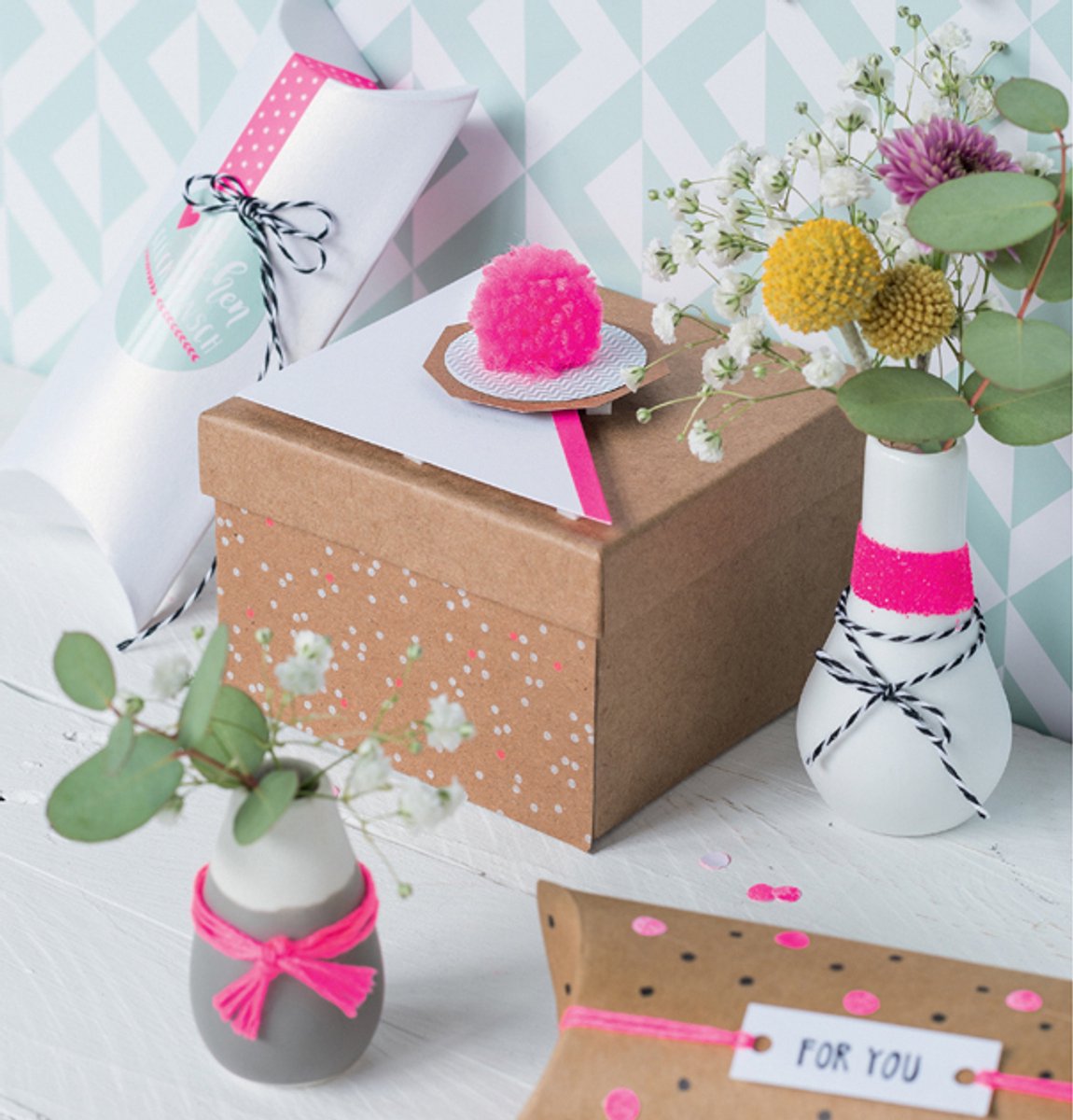HEYDA deco-plakband 'neon Regenboog', glitter