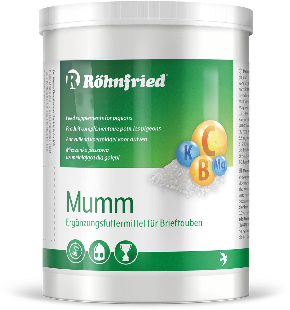 Rohnfried Mumm 400g - voor postduiven
