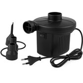 THAR Elektrische Luchtpomp 150 W – EU Stekker – Met 3 Opzetstukken – Snel Opblazen & Leegzuigen – Voor Luchtbedden, Zwembanden, Speelgoed & Vacuumzakken – Compact & Lichtgewicht