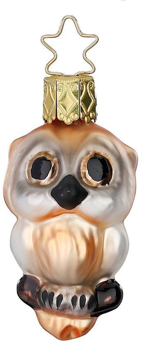 Inges Christmas Decor – Kerstbal Uiltje – Glazen Ornament – 6 cm