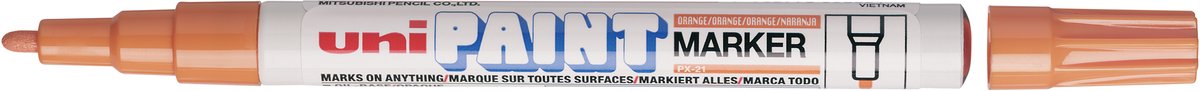 Uni Paint PX-21 Paint Marker - Gele verfstift met 0.8 – 1.2 mm punt