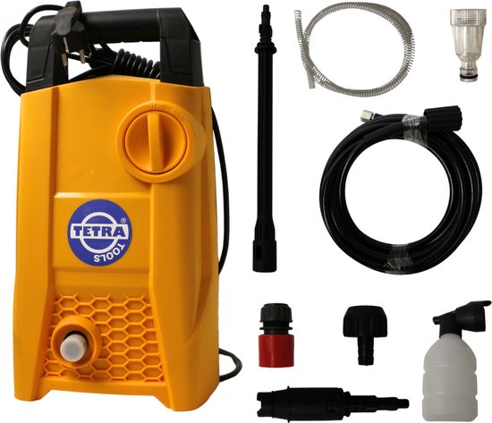 TETRA - LD070 - Hogedrukreiniger - 70 bar - Elektrisch - Hogedrukspuit - Terrasreiniger - Voor terras, tuin en auto - Elektrische hogedruk - Draagbaarreiniger