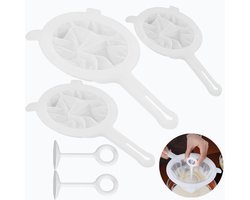 Trechter keuken-jamtrechter-vultrechter-Set van 5 stuks 200 mesh fijne zeef, yoghurtzeef, sapzeef - keukenzeef voor het persen van sappen - geschikt voor melk, thee, notenmelk, sojamelk, sap, yoghurt, koffie, honing-wit